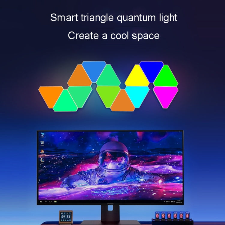 6pcs /Set Triangle Splicing Intelligent Sound Control Quantum Light Atmosphere Lighting With Remote Control, US Plug(Bluetooth Model) - Novelty Lighting by buy2fix | Online Shopping UK | buy2fix