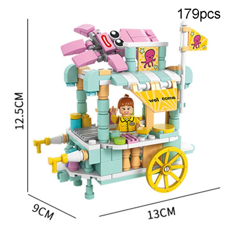 LELE BROTHER Children Assembling Mini City Street Scene Building Blocks, Style: 8613-2 Octopus Dumpling Car - Building Blocks by LELE BROTHER | Online Shopping UK | buy2fix