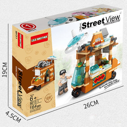 LELE BROTHER Children Assembling Mini City Street Scene Building Blocks, Style: 8613-2 Octopus Dumpling Car - Building Blocks by LELE BROTHER | Online Shopping UK | buy2fix