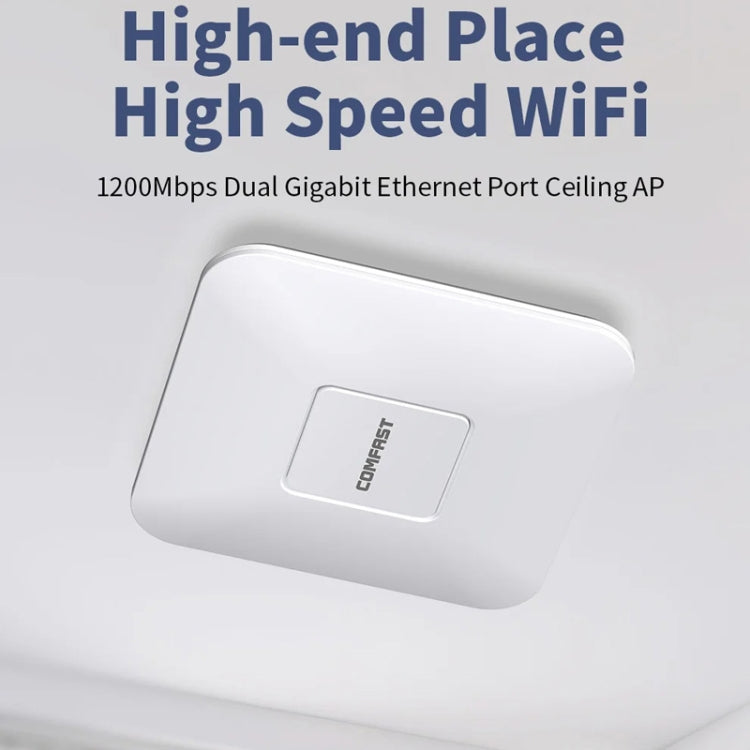 COMFAST  CF-E455AC 1200Mbps 2.4G/5.8G Ceiling AP  WiFi Repeater/Router With Dual Gigabit Ethernet Port，EU Plug - Wireless Routers by COMFAST | Online Shopping UK | buy2fix