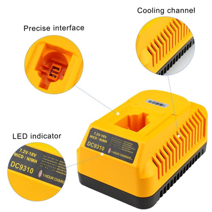 DCB9310 Fast Battery Charger for Dewalt 7.2V-18V XRP NI-CD NI-MH Battery, Plug: AU - Electric Saws & Accessories by buy2fix | Online Shopping UK | buy2fix