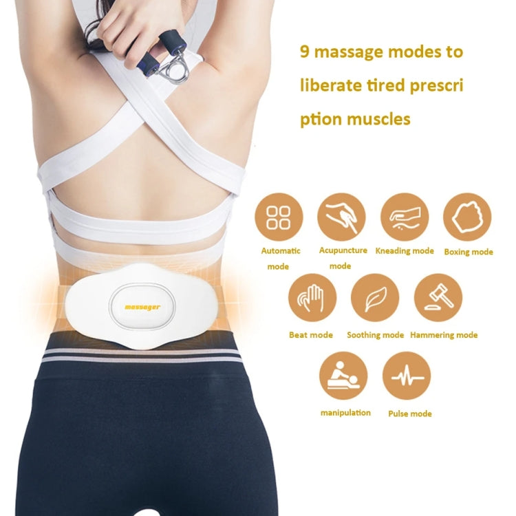 Y2 EMS Pulse Hot Compress Lumbar Massager Multifunctional Voice Broadcast Massage Belt(White) - Massage & Relaxation by buy2fix | Online Shopping UK | buy2fix