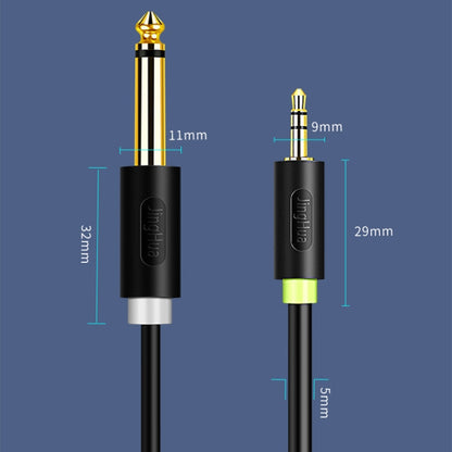 JINGHUA 3.5mm To Dual 6.5mm Audio Cable 1 In 2 Dual Channel Mixer Amplifier Audio Cable, Length: 0.5m - Aux Cable by JINGHUA | Online Shopping UK | buy2fix