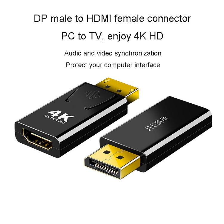 JINGHUA DP Male To HDMI Female Adapter Video Audio Connector, Style: 1080P Universal Version -  by JINGHUA | Online Shopping UK | buy2fix