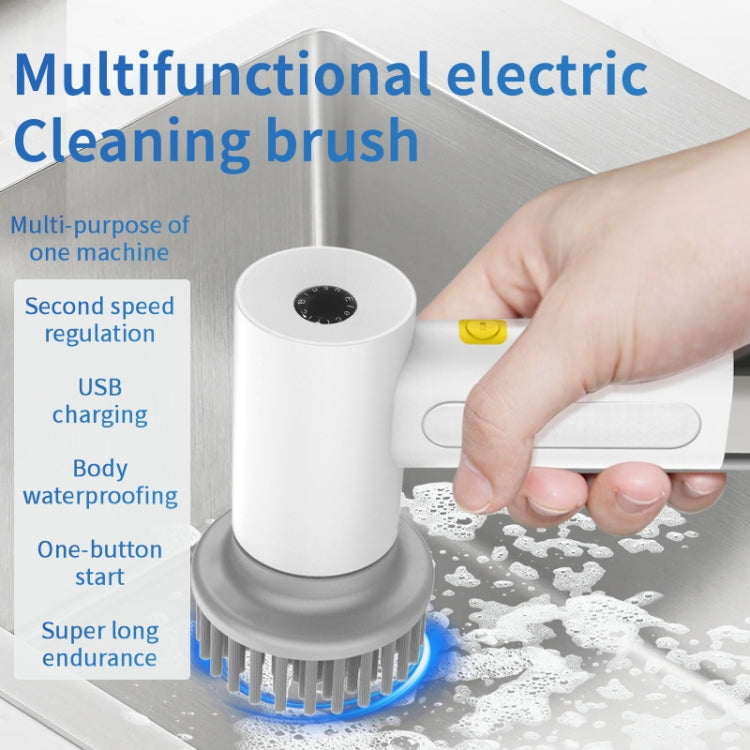 Multifunctional Handheld Cordless Electric Cleaning Brush(Ivory White) - Sponges, Cloths & Brushes by buy2fix | Online Shopping UK | buy2fix