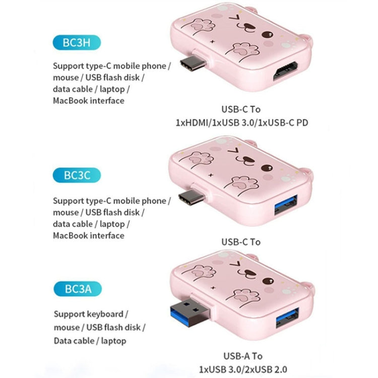 3 In 1 Type-C Docking Station USB Hub For iPad / Phone Docking Station, Port: 3C USB3.0+USB2.0 x 2 White - USB HUB by buy2fix | Online Shopping UK | buy2fix