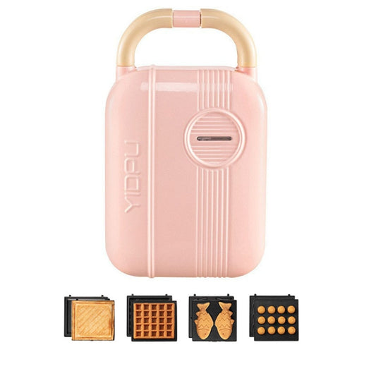 5 In 1 YIDPU Multifunctional Family Breakfast Maker Light Diet Sandwich Waffle Baker, CN Plug(Pink) - Bulit-in Ovens & Accessories by YIDPU | Online Shopping UK | buy2fix