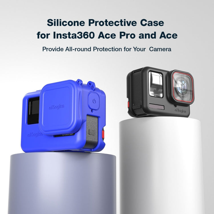 aMagisn Silicone Protection Case Sports Camera Protection Accessories For Insta360 Ace Pro (Black) - Case & Bags by aMagisn | Online Shopping UK | buy2fix