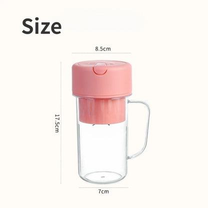 420ml 6 Blades Straw Juice Cup USB Charging Portable Fruit Juicer Smoothie Maker(Green) - Electric juicers by buy2fix | Online Shopping UK | buy2fix