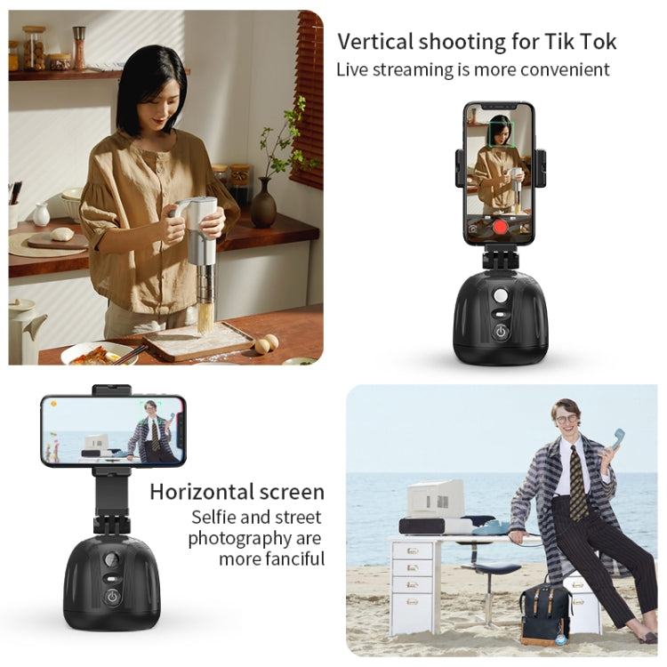 360 Degree Intelligent Follow Live Video Recording Desktop Stabilizer(White) - Handheld Gimbals by buy2fix | Online Shopping UK | buy2fix