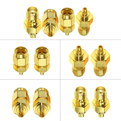 SMA Male To  MMCX Male Coaxial Adapter Kit Brass Coaxial Connector RF Antenna Adapter - DVB-T & Simulation Antenna by buy2fix | Online Shopping UK | buy2fix