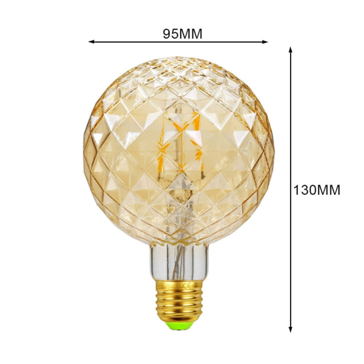 E27 Screw Port LED Vintage Light Shaped Decorative Illumination Bulb, Style: G95 Inner Pineapple Gold color(110V 4W 2700K) - LED Blubs & Tubes by buy2fix | Online Shopping UK | buy2fix