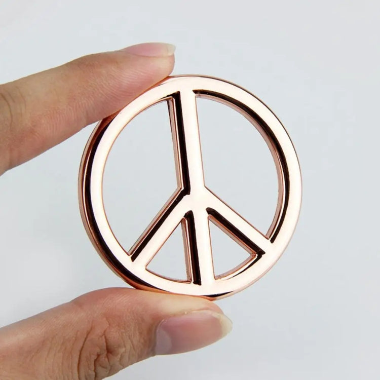 Car Anti-War Peace Sign Three-Dimensional Metal Stickers, Color: Silver - 3D Metal Sticker by buy2fix | Online Shopping UK | buy2fix