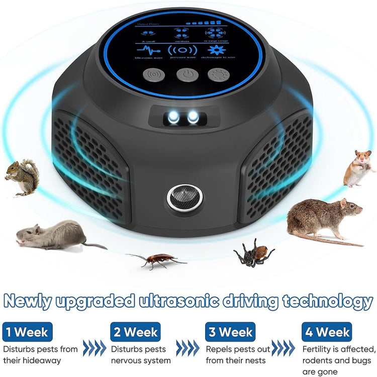 219 Intelligent Ultrasonic Multi-dimensional Frequency Conversion Home Indoor Mouse Repeller(Black) - Repellents by buy2fix | Online Shopping UK | buy2fix