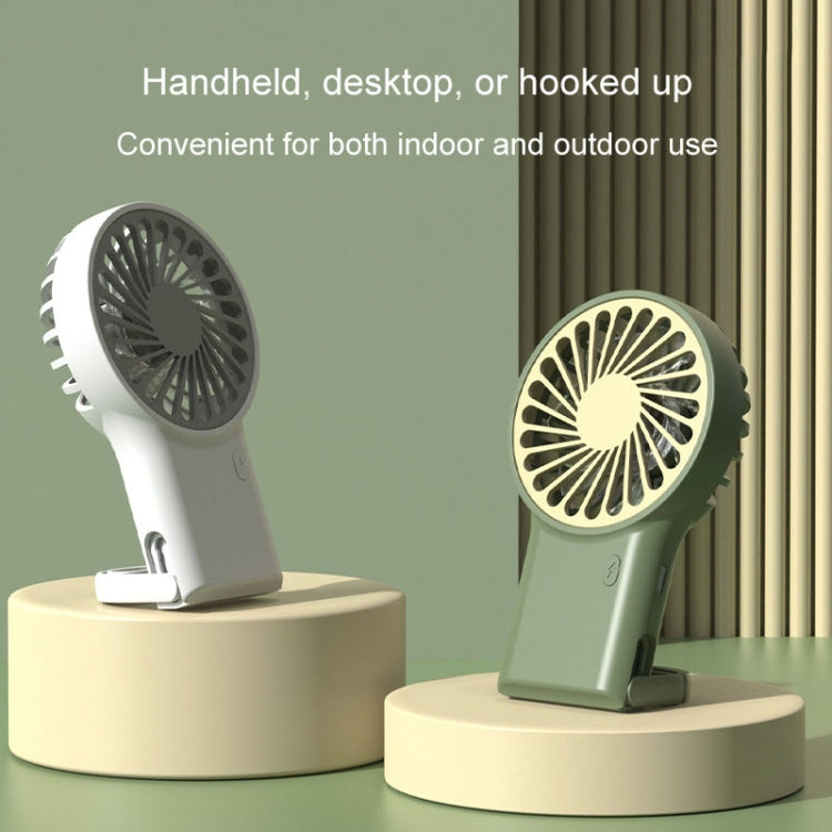 Handheld Foldable Desktop USB Rechargeable Mini Fan Mountaineering Hook Mute Fan(Orange) - Electric Fans by buy2fix | Online Shopping UK | buy2fix