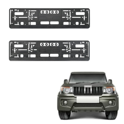 European Standard Single-strip Plastic License Plate Frame, Specification: Carbon Pattern - License Plate Covers & Frames by buy2fix | Online Shopping UK | buy2fix