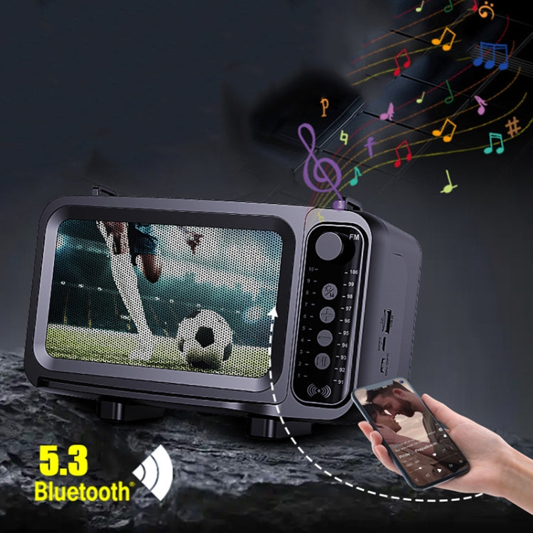 DV-666 Desktop Portable Solar Bluetooth Speaker Card FM Radio With Flashlight(Elephant) - Radio Player by buy2fix | Online Shopping UK | buy2fix