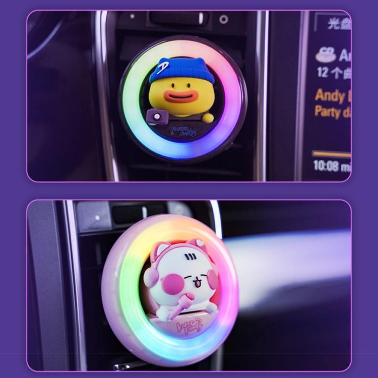 ICARER FAMILY XX-28 Car Aromatherapy Colorful Rhythm Lights Air Vent Aromatherapy Decoration(Pink) - Air Freshener by ICARER FAMILY | Online Shopping UK | buy2fix