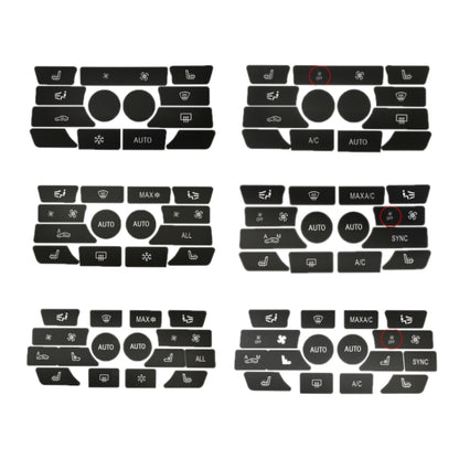 For BMW 5 Series/7 Series/X5/C6/F10/F01/F15 Air Conditioning Button Repair Sticker, Style: C 16pcs With OFF - Decorative Sticker by buy2fix | Online Shopping UK | buy2fix