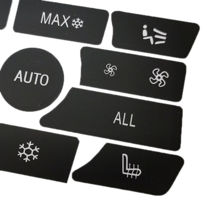 For BMW 5 Series/7 Series/X5/C6/F10/F01/F15 Air Conditioning Button Repair Sticker, Style: A 13pcs With OFF - Decorative Sticker by buy2fix | Online Shopping UK | buy2fix