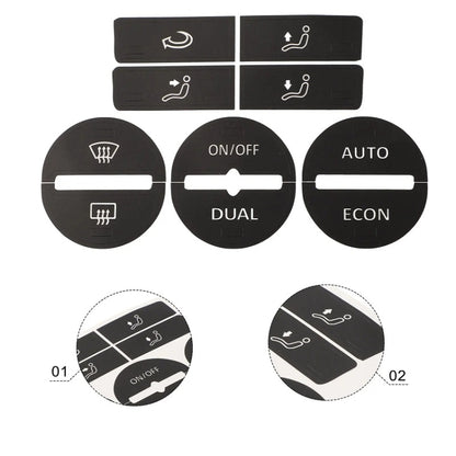 For Volkswagen GOLF MK5/Passat Air Conditioning Central Control Button Repair Patch - Decorative Sticker by buy2fix | Online Shopping UK | buy2fix