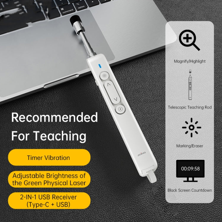 ASING A31 Multi-Functional Presentation Remote With Telescopic Teaching Rod Designed For Touch Screen -  by ASING | Online Shopping UK | buy2fix