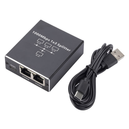 1 To 3 Gigabit Network Splitter Network Sharer RJ45 Network Cable Splitter - Network Hubs by buy2fix | Online Shopping UK | buy2fix