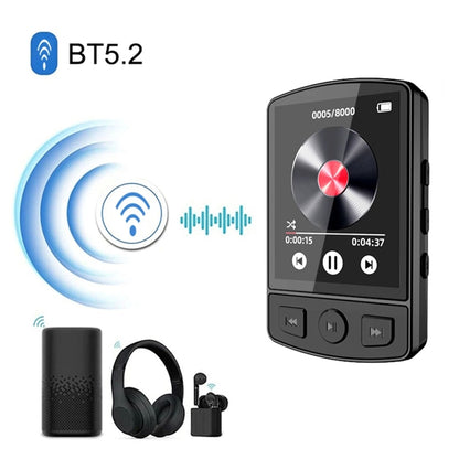 128GB 1.8-Inch Color Screen Recording MP3/MP4 Sports Bluetooth Walkman With Back Clip - MP3 Player by buy2fix | Online Shopping UK | buy2fix