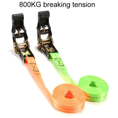 Motorcycle Ratchet Tensioner Cargo Bundling And Luggage Fixing Straps, Specification: Fluorescent Green 2m - Towing Bars by buy2fix | Online Shopping UK | buy2fix