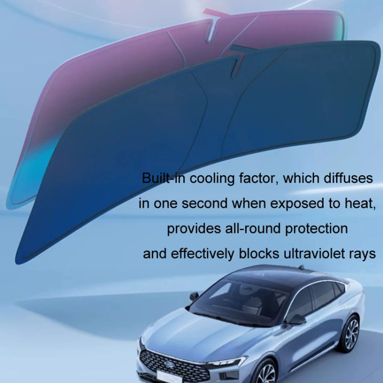 145x80cm Car Front Windshield Sun Protection Laser Sunshade Blinds, Style: Double Circle Sun Visor - Window Foils & Solar Protection by buy2fix | Online Shopping UK | buy2fix