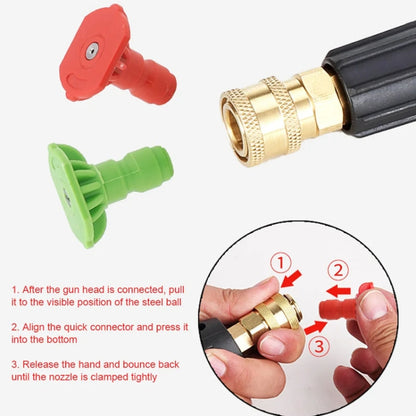 High-pressure Car Washer Nozzle Fan-shaped 1/4 Quick Plug Connector Water Rifle Parts, Specification: 40 Degree (1.6 Nozzle) - Car Washer & Accessories by buy2fix | Online Shopping UK | buy2fix