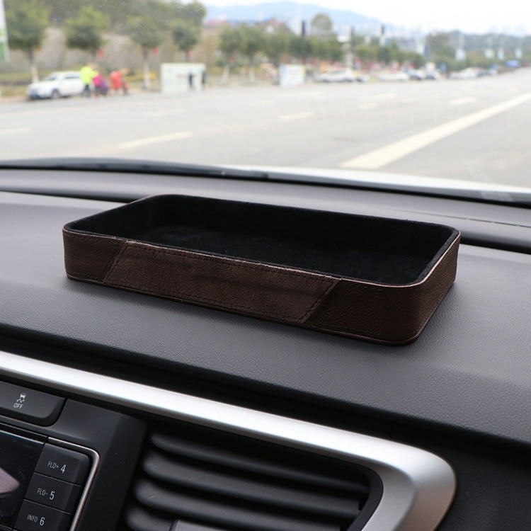 Car Multifunctional Dashboard Armrest Box Water Cup Storage Box, Color: Small Brown - Stowing Tidying by buy2fix | Online Shopping UK | buy2fix