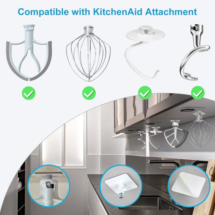 For KitchenAid Mixer 2pcs Attachments Holders Storage Hook Accessory Organizer - Kitchen Machine Accessories & Parts by buy2fix | Online Shopping UK | buy2fix