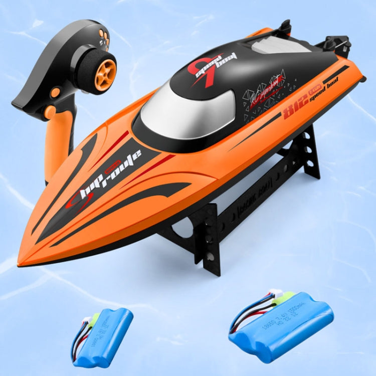 812 High-Speed RC Boat Large Horsepower Speedboat Long Endurance Waterproof Boys Water Toy Dual Batteries(Orange) - RC Boats by buy2fix | Online Shopping UK | buy2fix