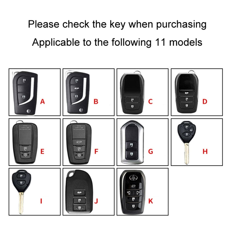 For Toyota Car Key Cover Multifunctional Keychain Anti-lost Number Plate, Style: K - Car Key Cases by buy2fix | Online Shopping UK | buy2fix