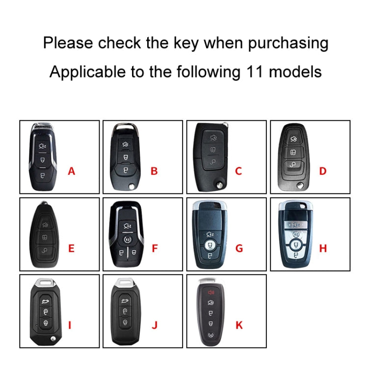 For Ford Car Key Cover Keychain Anti-lost Number Plate, Style: F - Car Key Cases by buy2fix | Online Shopping UK | buy2fix