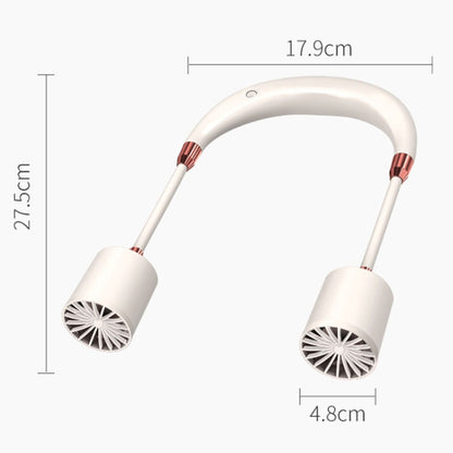 Portable Hanging Neck Fan USB Charging Long Life Outdoor Small Fan(White) - Electric Fans by buy2fix | Online Shopping UK | buy2fix