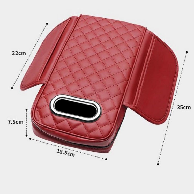 Car Armrest Box Booster Pad Widened Interior Tissue Box, Color: Volcanic Red - Stowing Tidying by buy2fix | Online Shopping UK | buy2fix