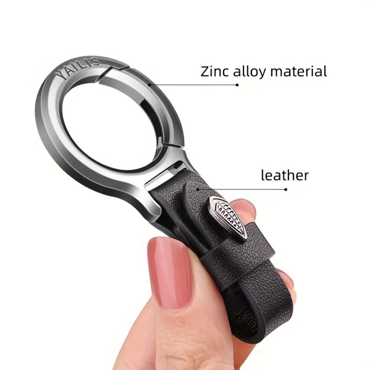 YAILIS Zinc Alloy Car Keychain Multi-functional Belt Hook Key Holder For Men & Women(Quartz Black) - Key Rings by buy2fix | Online Shopping UK | buy2fix