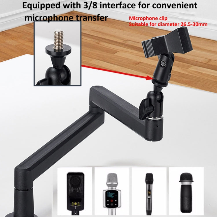 Microphone Stand Desk Mount 360 Degree Adjustable Cantilever Holder - Stand by buy2fix | Online Shopping UK | buy2fix