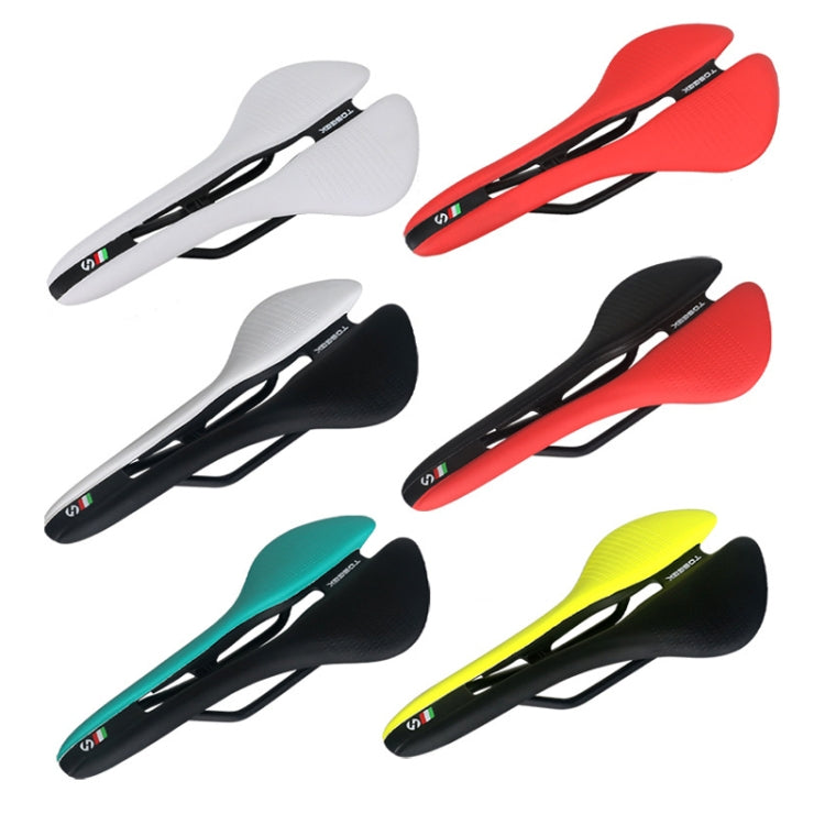 TOSEEK Mountain Bike Saddle Road Bicycle Seat Accessories, Color: Black Yellow - Bicycle Saddle by TOSEEK | Online Shopping UK | buy2fix