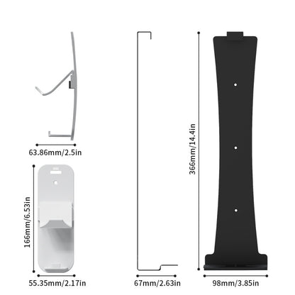 For PS5 Slim JYS-P5193 Console Wall Mount Hanging Storage Rack With Headphone Grip Organizer(White) - Holder by JYS | Online Shopping UK | buy2fix