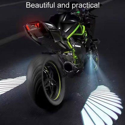 1pair Motorcycle Angel Wings Welcome Light LED Chassis Modified Wings Projector Light(White) - Decorative Lights by buy2fix | Online Shopping UK | buy2fix