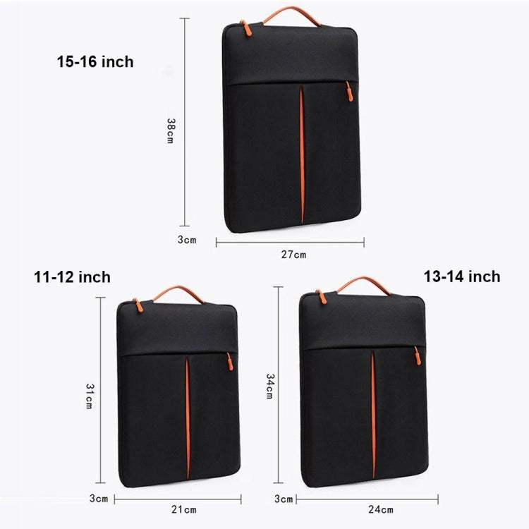 15-16 Inch Portable Laptop Sleeve Bag Travel Carry Case Cover(Black) - 15 inch by buy2fix | Online Shopping UK | buy2fix