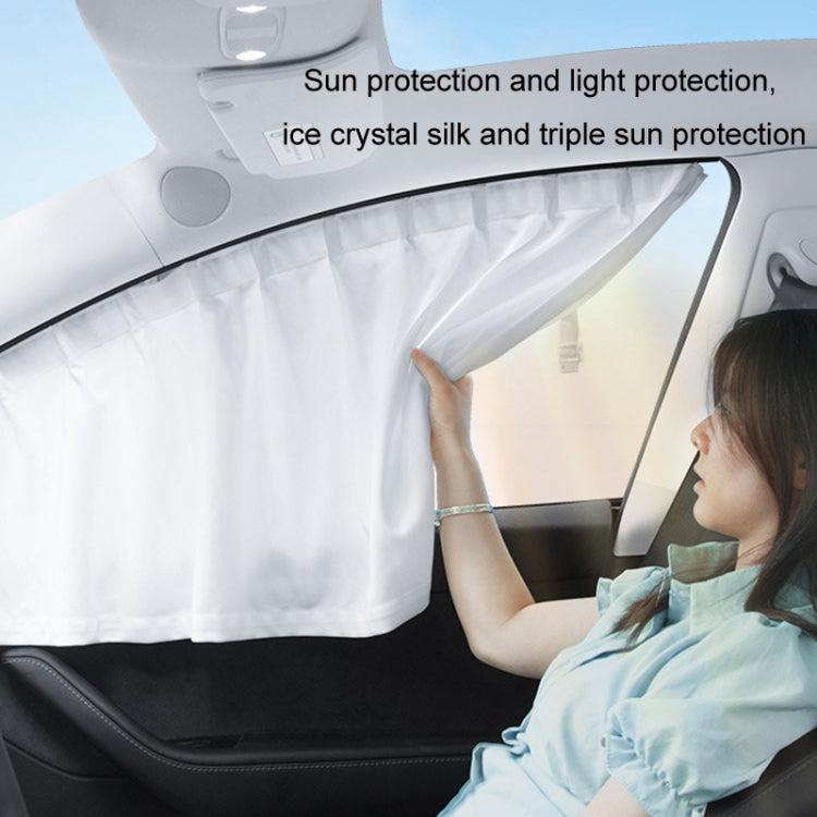 For Tesla Model Y 4pcs Black Car Side Window Privacy Sun Protection Curtain - Window Foils & Solar Protection by buy2fix | Online Shopping UK | buy2fix