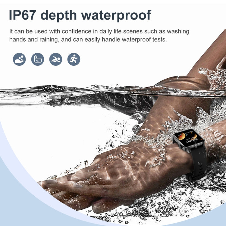 T12Pro 1.85-inch IP67 Waterproof Sports Health Monitoring Bluetooth Call Smart Watch(Black) - Smart Watches by buy2fix | Online Shopping UK | buy2fix