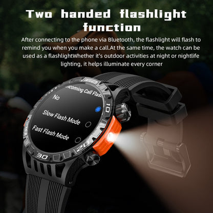 LOKMAT ZEUS6 PRO 1.46-Inch IP68 Waterproof SOS Flashlight Bluetooth Smart Watch(Blue) - Smart Watches by LOKMAT | Online Shopping UK | buy2fix