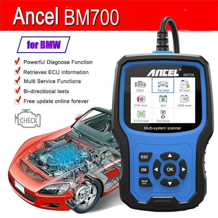 ANCEL BM700 For BMW Full System Diagnostic OBDII Tester Maintenance And Resetting Repair Tools - Code Readers & Scan Tools by ANCEL | Online Shopping UK | buy2fix