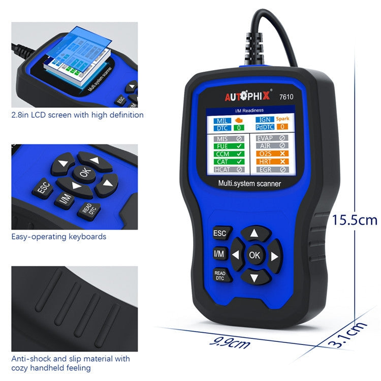 AUTOPHIX 7610 OBD2 Scan Diagnostic Tool Full System Maintenance And Repair Detector - Code Readers & Scan Tools by AUTOPHIX | Online Shopping UK | buy2fix