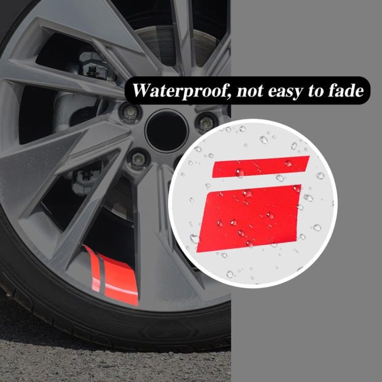 2pairs 18 inch~21 inch Car Reflective Wheel Modification Stickers, Color: 6pcs /Set Blue - Decorative Sticker by buy2fix | Online Shopping UK | buy2fix